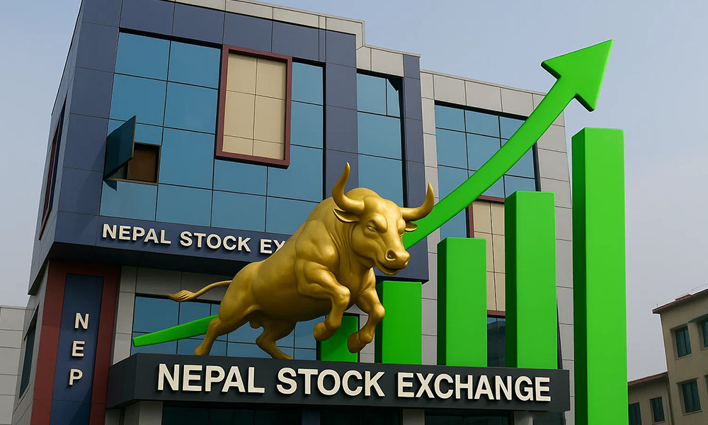 २०८३ को पहिलो कारोबार  दिनमै शेयर बजारमा उछाल, १० अर्बभन्दा बढीको कारोबार